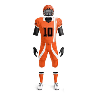 Uniforme de football américain personnalisé léger et respirant à manches courtes, grande taille, couleur unie de haute qualité, 100 % sublimation frontale - Product Image 6