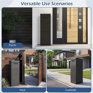 Cassetta di Sicurezza per Consegna Pacchi con Serratura a Codice, Porta Antieffrazione in Acciaio Zincato per Esterni - Product Image 5