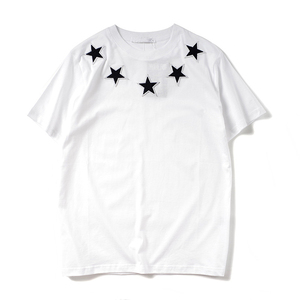 เสื้อยืดแขนสั้นผู้ชายทรงหลวมสไตล์ลำลองสำหรับฤดูร้อน DW ผ้าฝ้าย 100% พิมพ์ลายประดับเพชรพลอย ไซส์พลัส น้ำหนัก 180 กรัม ผ้าถักเนื้อแน่น - Product Image 2