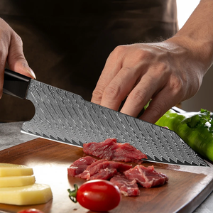 Couteau de chef professionnel en acier Damas fait main avec manche en résine, couteau de cuisine pour restaurant, fabricant d'usine - Product Image 5