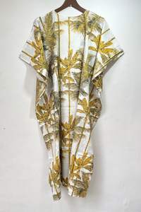 Robe kaftan indienne florale en coton fait main pour femme, tenue de plage, vêtement de nuit, maxi - Product Image 2