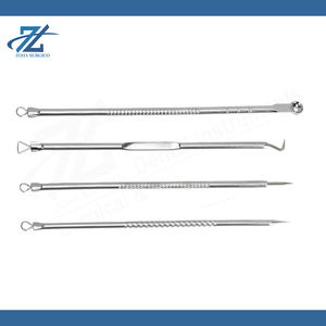 Kit de 4 Pinzas Extractoras de Puntos Negros y Espinillas de Acero Inoxidable Curvo, Herramienta de Belleza para el Acné, Cuidado Facial, Hecho en Pakistán - Product Image 5