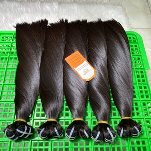 Cheveux vierges non transformés crus du noir 1B d'os 12A de cheveux vierges droits vietnamiens soyeux naturels - Product Image 4