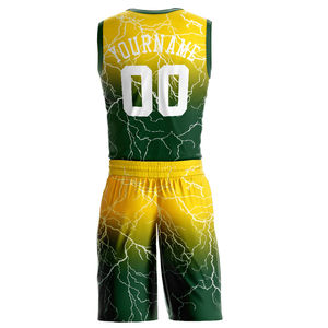 Uniforme de Baloncesto Sublimado Personalizado, Transpirable y Estampado, Jersey para Hombre con Diseño Único, Nombre y Números, Superventas - Product Image 3