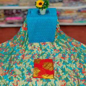 Brands High Quality Lightweight Dirac Somali Sky Blue Girls Wedding Dress Lurex Jacquard Slub Twill Woven Techniques - Product Image 2