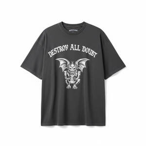 เสื้อยืดผู้ชายสไตล์วินเทจ ล้างสีแบบแอซิดวอช เนื้อผ้าฝ้ายนุ่ม สวมใส่สบาย ระบายอากาศได้ดี เหมาะสำหรับสไตล์ลำลองประจำวันและสตรีทแฟชั่น - Product Image 6