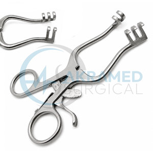 Retracteur Weitlaner certifié CE, 10 cm, 2x3 pointes acérées, en acier inoxydable, instrument chirurgical réutilisable pour la fixation des plaies - Product Image 2