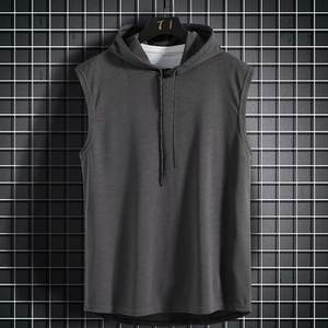 2018 Men's Casual Zipper Hooded Sweatshirt Fashionable Sleeveless <b>Hoodie</b> <b>Bodybuilding</b> Tank Top Gym Waistcoat Vest for Sporting - Product Image 4