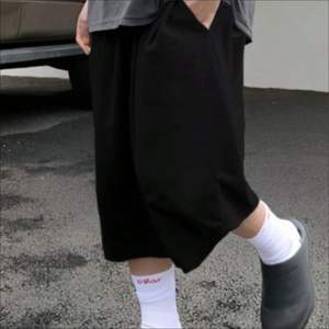 Pantalones Cortos Largos de Algodón Estilo Urbano para Hombre, Oversize, Casuales, con Cintura Elástica y Cordón, Moda de Verano - Product Image 3