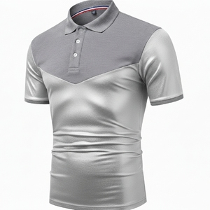 Polo classique décontracté pour homme en coton à manches courtes, respirant, coupe ajustée, tendance estivale - Product Image 4