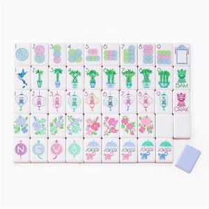 Juego de Mahjong Americano de 4 Capas Grabado Directo de Fábrica, 160 Fichas de Acrílico <span class=keywords><strong>Morado</strong></span> Claro - Product Image 2