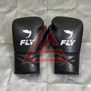Gants de boxe Superlace X Black Fly sur mesure, neufs, 100% cuir véritable, professionnels, pour la boxe. - Product Image 6