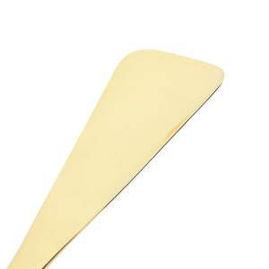 Chausse-pied long vintage avec poignée tête de cheval, finition laiton et manche en bois - Product Image 4