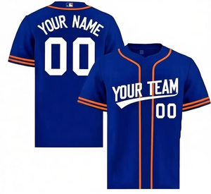 Maillot de baseball sportif 100 % polyester, fabriqué au Pakistan, design vintage par sublimation, OEM / Design personnalisé, maillot de baseball tendance - Product Image 4