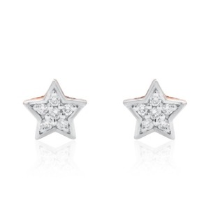 Pendientes de diamantes naturales con forma de estrella, oro de 14 quilates, joyería moderna para fiesta de compromiso y boda, joyería ligera para mujer, 0,860 GM - Product Image 3