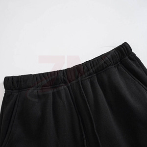 Conjunto Deportivo Unisex Negro 100% Algodón, Sudadera con Capucha y Cordón Ajustable, Bolsillos Laterales, Corte Holgado Informal para Otoño - Product Image 3