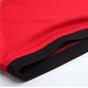 Camiseta de Fútbol Sublimada Personalizada para Hombre, Cuello en V, Manga Corta, Absorbe la Humedad, Uniforme Deportivo Rojo y Negro - Product Image 3