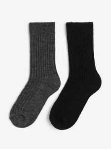 Chaussettes pour femmes, couleur unie, coton et polyester, respirantes, de haute qualité, tricotées, pour un usage quotidien, coupe classique, logo personnalisé - Product Image 4