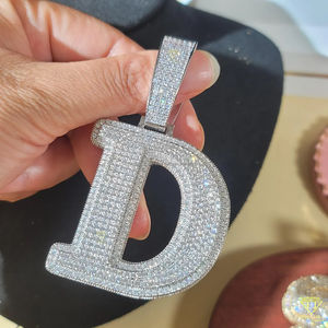 Declaración 40 colgante collar celebrar la vida personalizado Iced VVS laboratorio crecido diamante 925 Plata enlace cubano Hip Hop joyería - Product Image 2