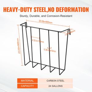 Mangeoire à foin pour bétail de 24 gallons, en acier robuste, pour chèvres, 27 pieds de long, à fixer au mur, pour chevaux, 2 packs, état neuf - Product Image 3