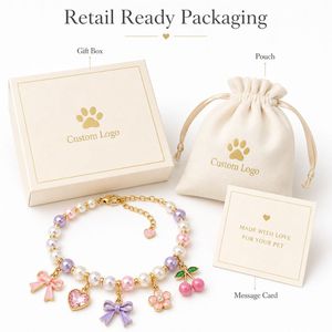 Collar de Perlas para Perro con Cuentas de Macaron, Collar Personalizado con Colgante para Mascotas, para Marcas de Comercio Electrónico y Redes Sociales - Product Image 6