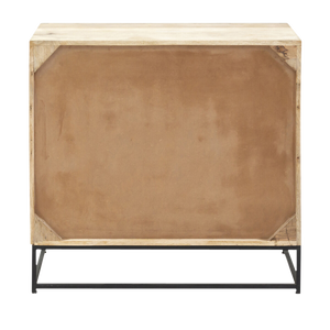 Aparador Vandana Sereno Pebble en madera de mango y borde de mimbre - Product Image 4