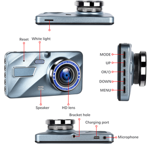 4 \ "1080P registratore Dash Cam per auto a doppia lente con fotocamera anteriore e posteriore Touch Screen - Product Image 5