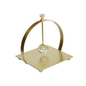 Porte-serviettes moderne en acier inoxydable doré, design vertical pour tables carrées, pour la maison, le restaurant, le service de thé - Product Image 2