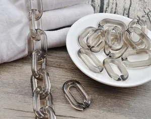 Décoration murale en maillons de chaîne faits à la main en résine écologique transparente colorée polie à la main, idéale pour les meilleurs projets d'artisanat en résine - Product Image 5