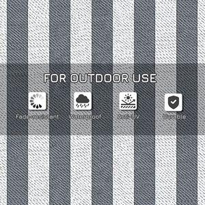 Tappeto Grigio Bianco 9x18 per Esterni, Camper e Patio con Borsa per il Trasporto, Tappeto in Polipropilene per Interni e Sala da Pranzo, Motivo per Corridoio in PVC Riciclato - Product Image 6