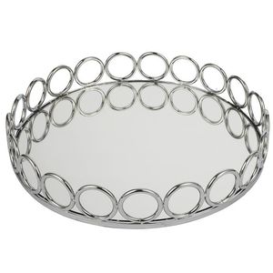 Luxury Metal And <b>Mirror</b> Tray For Home Decoration Center Table Display With Modern Style For Living Room - Product Image 2