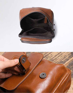 Pochette de jambe rétro en cuir avec sangle de taille réglable et compartiments sécurisés pour un usage quotidien décontracté en extérieur - Product Image 5