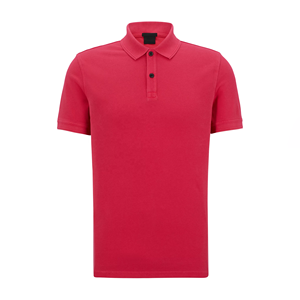 Polo en piqué de coton rouge pour homme, coupe classique, respirant, brodé, de luxe, à manches courtes, couleur unie, décontracté, pour le golf - Product Image 3