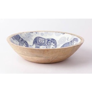 Novedad: Cuencos de madera con acabado esmaltado de grado alimenticio para restaurantes, con diseño de mango y adhesivo de madera. - Product Image 5