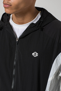Men Black Hoodie Tracksuit Set <b>White</b> Panels Color Blocking Sporty Autumn Wear Breathable Knitted Sweatpants <b>Jogger</b> China Front - Product Image 5