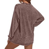 T-shirt à manches longues coupe classique 100% coton pour homme, motif logo sur le devant, col rond, haut décontracté en tricot