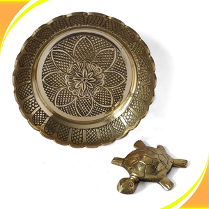 Statue de tortue Kachua avec plaque métallique, figurine décorative de tortue pour la maison, le bureau, la décoration de table, cadeau de protection et objet décoratif - Product Image 6
