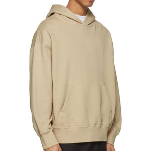 เสื้อฮู้ดผ้าฝ้ายสวมใส่สบายพร้อมชายเสื้อแบบริบและเชือกผูกปรับได้ - Product Image 1