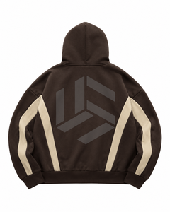 Sudadera con Capucha para Hombre, Color Marrón Sólido, Corte Holgado, Manga Regular, Estilo Casual, Impresión por Transferencia de Calor, Felpa Francesa, Otoño, con Bolsillo - Product Image 2