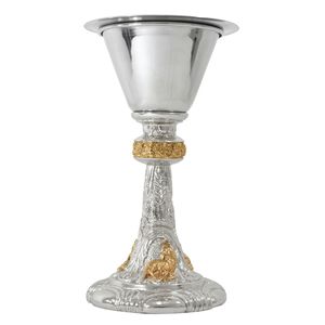 Trending Chalice Silver Gold Color Also Customized With Etching Design Chalice is handmade high-quality brass church supplies - Product Image 5