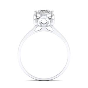 REYES GRA Certified 925 Sterling Silver Moissanite Wedding <b>Fine</b> <b>Rings</b> For Women Original 14K White Gold Plated Jewelry - Product Image 4
