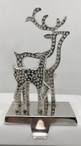 Premium Modern Customizable Metal Christmas <b>Stocking</b> <b>Holders</b> & Mantel Hangers for Festive Fireplace Holiday Decor - Product Image 3