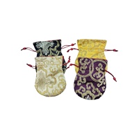 Bolsas con Cordón de Brocado Ecológicas, Inspiradas en la Cultura Tradicional, Duraderas y Ligeras, con Tamaño Interior de 10/11 cm, para Collares