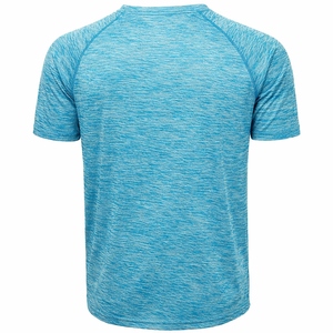 T-shirt décontracté en maille pour homme, polyester/coton, 150g, respirant, séchage rapide, coupe classique, imprimé sur le devant, personnalisable, support OEM - Product Image 3