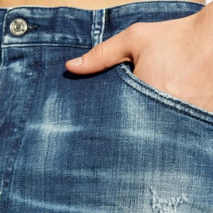 Men's Denim Shorts Cargo Style Mid Waist Straight Breathable Distressed Print Eco-Friendly Waterproof Quick Dry Streetwear - Product Image 3