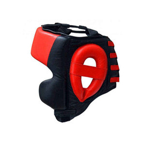 Protège-tête de boxe en cuir PU vert unisexe, casque de sport protecteur avec fermeture auto-agrippante - Product Image 2