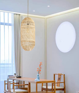 โคมไฟระย้าไม้ไผ่หวายทำอย่างยั่งยืนสำหรับตกแต่งบ้านและรีสอร์ท - Product Image 3