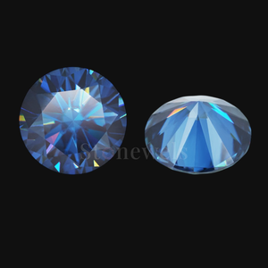 Diamante Azul Redondo Brillante Cultivado en Laboratorio, Certificado HPHT CVD, Directo de Fábrica, para Fabricantes de Joyería - Product Image 3