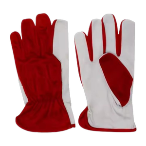 High Performance Heavy Duty Reflective Safety <b>Gloves</b> Goat Grain Leather Heat Spark Resistant Gardening <b>Driver</b> Assembly CE - Product Image 4