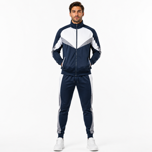 Conjunto Deportivo Personalizado para Hombre con Sudadera con Cremallera Completa, Pantalones Deportivos de Poliéster Premium, Ropa Deportiva para Gimnasio y Running, OEM, ODM, Marca Privada - Product Image 1